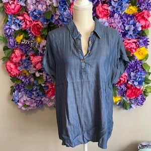 Light weight denim blouse